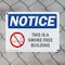 Signmission This Is A Smoke Free Building OSHA Notice Sign, Plastic, 10in W x 7in L, 2PK OS-2PACK-NS-P-710-L-16687 - alternate 5